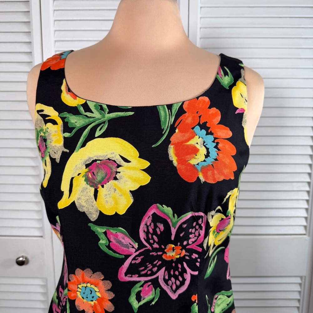 Rabbit Rabbit Rabbit Designs Floral Sleeveless Sheath Dress | Petite 10P - Picture 3 of 11
